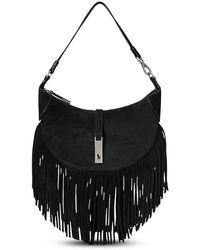 Polo Ralph Lauren - Polo Id Fringe Suede Mini Shoulder Bag - Lyst