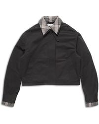 Acne Studios - Check Trim Cotton Jacket - Lyst