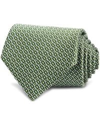 David Donahue - Geo Pattern Silk Classic Tie - Lyst