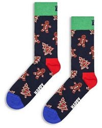 Happy Socks - Cotton Blend Holiday Gingerbread Cookies Crew Socks Gift Set, Pack Of 1 - Lyst