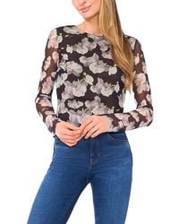 Ted Baker - Printed Mesh Crewneck Top - Lyst
