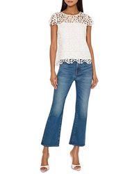 MILLY - Baby Curled Lace Top - Lyst