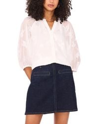 Vince Camuto - Embroidered Raglan-sleeve Blouse - Lyst