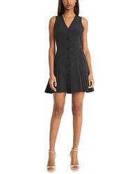 Donna Morgan - V Neck Button Front Mini Dress - Lyst