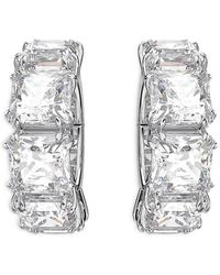 Swarovski - Matrix Square Crystal Clip On Hoop Earrings - Lyst