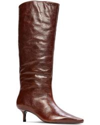 Black Suede Studio - Pointed Wide Calf Boots - Lyst