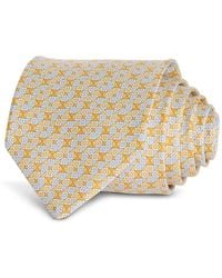 Ferragamo - Silk Classic Gancini Grid Pattern - Lyst