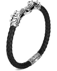 John Hardy Legends Naga Double Dragon Head Bracelet - Black