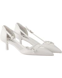 Prada - Open-Side Leather Pumps - Lyst