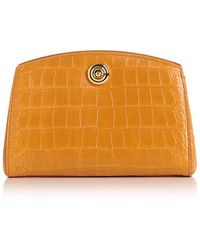 Liffner - Pushlock Leather Clutch - Lyst