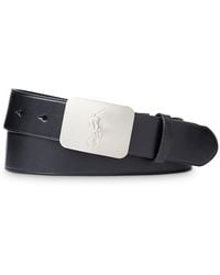 Polo Ralph Lauren - Pony Plaque Leather Belt - Lyst