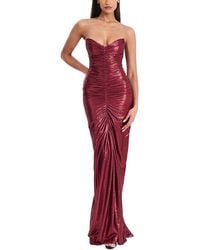 Miss Circle - Sable Ruched Glitter Mermaid Gown - Lyst