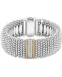 Lagos - 18K & Sterling Diamond Lux Single Station Bracelet, 23Mm - Lyst