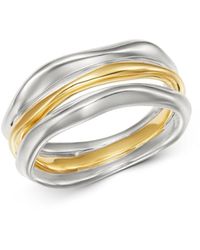 Ippolita Sterling Silver & 18k Yellow Gold Chimera Squiggle Ring - Metallic