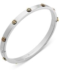 Tory Burch - Miller Logo Studded Bangle Bracelet - Lyst