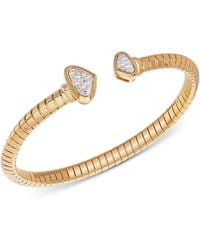 Marina B - 18K Trisolina Small Castanga Pave Diamond Bangle Bracelet - Lyst