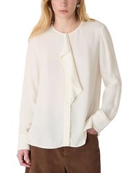Whistles - Draped Ruffle Blouse - Lyst