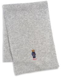 Polo Ralph Lauren - Solid Denim Bear Scarf - Lyst