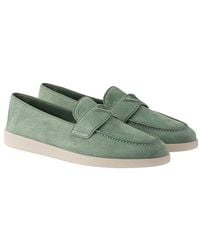 Prada - Suede Loafers - Lyst