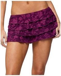 Edikted - Keyla Ruffled Textured Micro Skort - Lyst