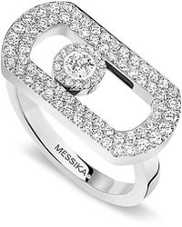 Messika - 18K So Move Diamond Oval Ring - Lyst