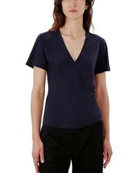Another Tomorrow - V-Neck Tee - Lyst