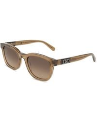 Ferragamo - Color Block Temple Rectangular Sunglasses, 54Mm - Lyst