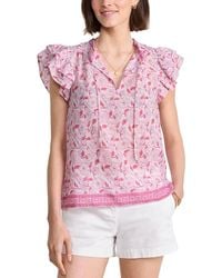Vineyard Vines - Ruffled Sleeve Top - Lyst