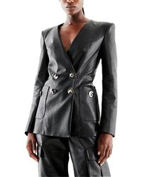 AS by DF - Claude Recycled Leather Blazer - Lyst