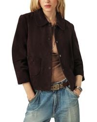 Ba&sh - Suede Collared Jacket - Lyst
