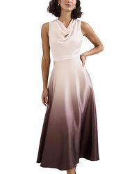 Phase Eight - Cheryl Cowl Neck Ombre Midi Dress - Lyst