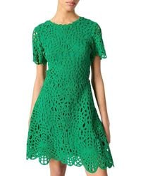 Maje - Short Crochet Dress - Lyst