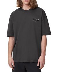 AllSaints - Redact Graphic Logo Tee - Lyst