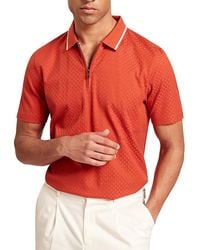 Ted Baker - Cophen T Texture Zip Neck Polo Shirt - Lyst