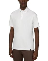 BOGGI - Cotton, Polyester, And Silk Blend Polo Shirt - Lyst