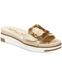 Sam Edelman - Ariane Slip On Buckled Wedge Sandals - Lyst