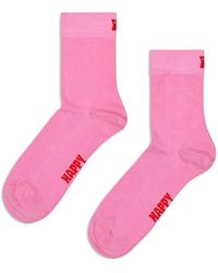 Happy Socks - Solid Half Crew Socks - Lyst