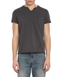 Zadig & Voltaire - Monastir Split Collar Graphic Tee - Lyst