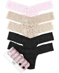 Hanky Panky - Signature Lace Low Rise Thongs, Set Of 5 - Lyst
