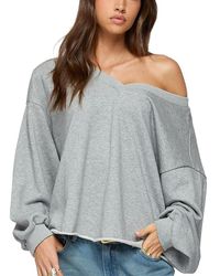 Edikted - Winfred Oversized V Neck Sweatshirt - Lyst