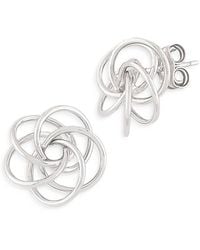Aqua - Bloomingdale's Fine Collection Sterling Love Knot Stud Earrings - Lyst