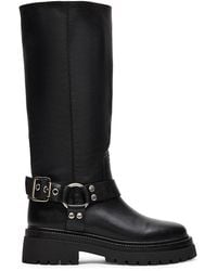 Steve Madden - Everest Leather Moto Boots - Lyst