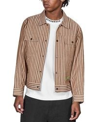 Pleasures - Cat Mirror Stripe Trucker Jacket - Lyst