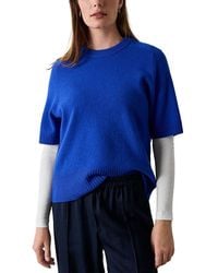 Whistles - Knitted Wool Round Neck Tee - Lyst