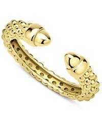 Lagos - 18K Signature Caviar Stack Cuff Ring - Lyst