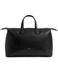 Reiss - Micro Grain Leather Hold All Bag - Lyst