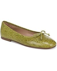 Laser Croc Sam Edelman Alie Croc Embossed Leather Ballet Flats in Purple | Lyst