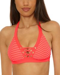 Becca - Connect Keira Corset Halter Bikini Top - Lyst