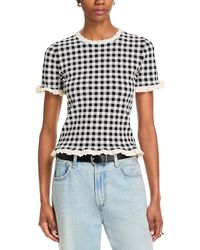 Sea - Saige Gingham Knit Top - Lyst