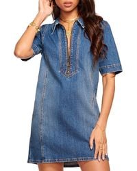 Ramy Brook - Tunechi Denim Mini Dress - Lyst